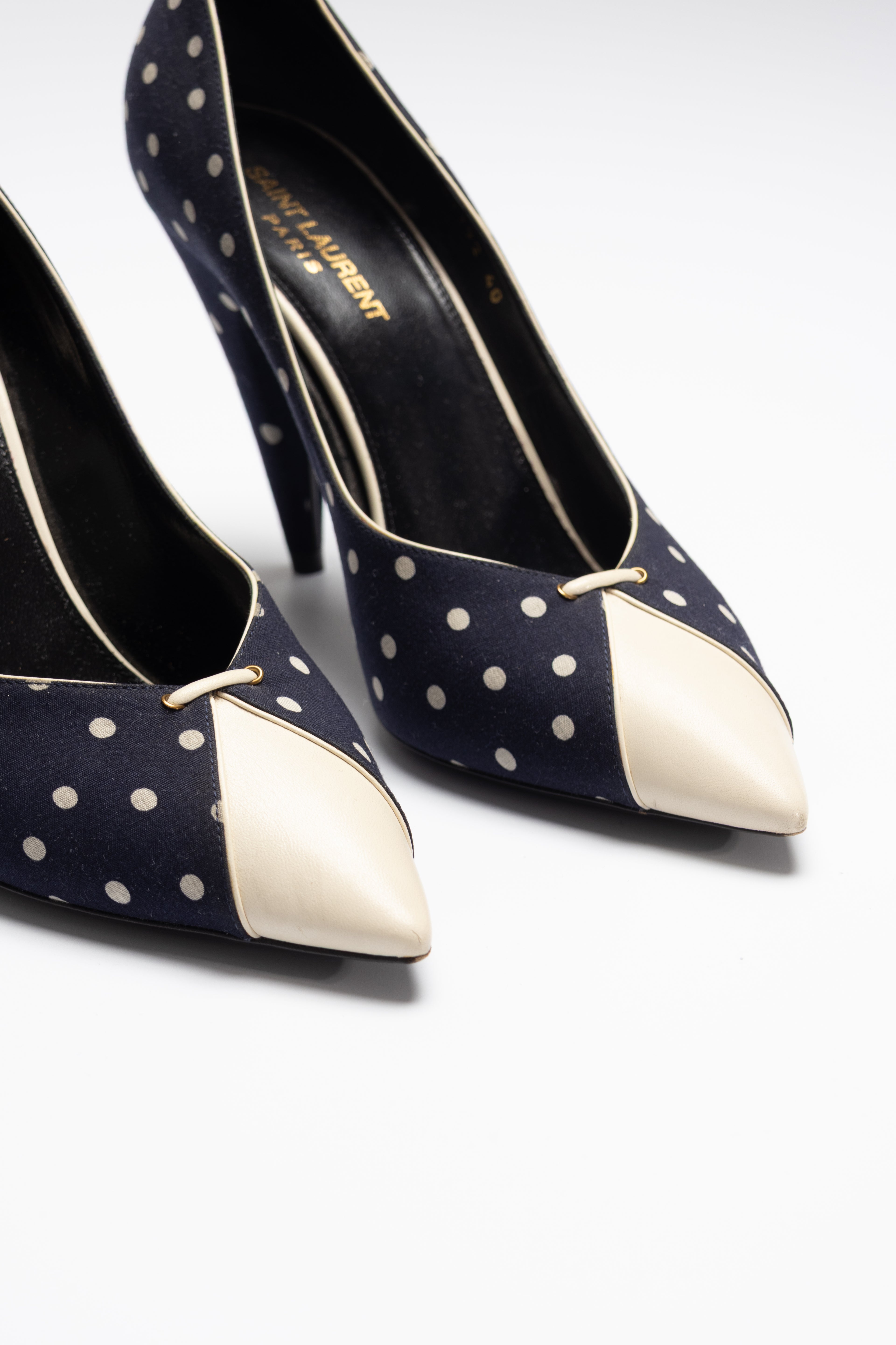 ESCARPINS À POIS - SAINT LAURENT