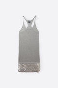 ROBE EN CACHEMIRE ET SEQUINS - AMERICAN RETRO