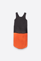 ROBE EN SATIN BICOLOR - ALEXANDER MCQUEEN