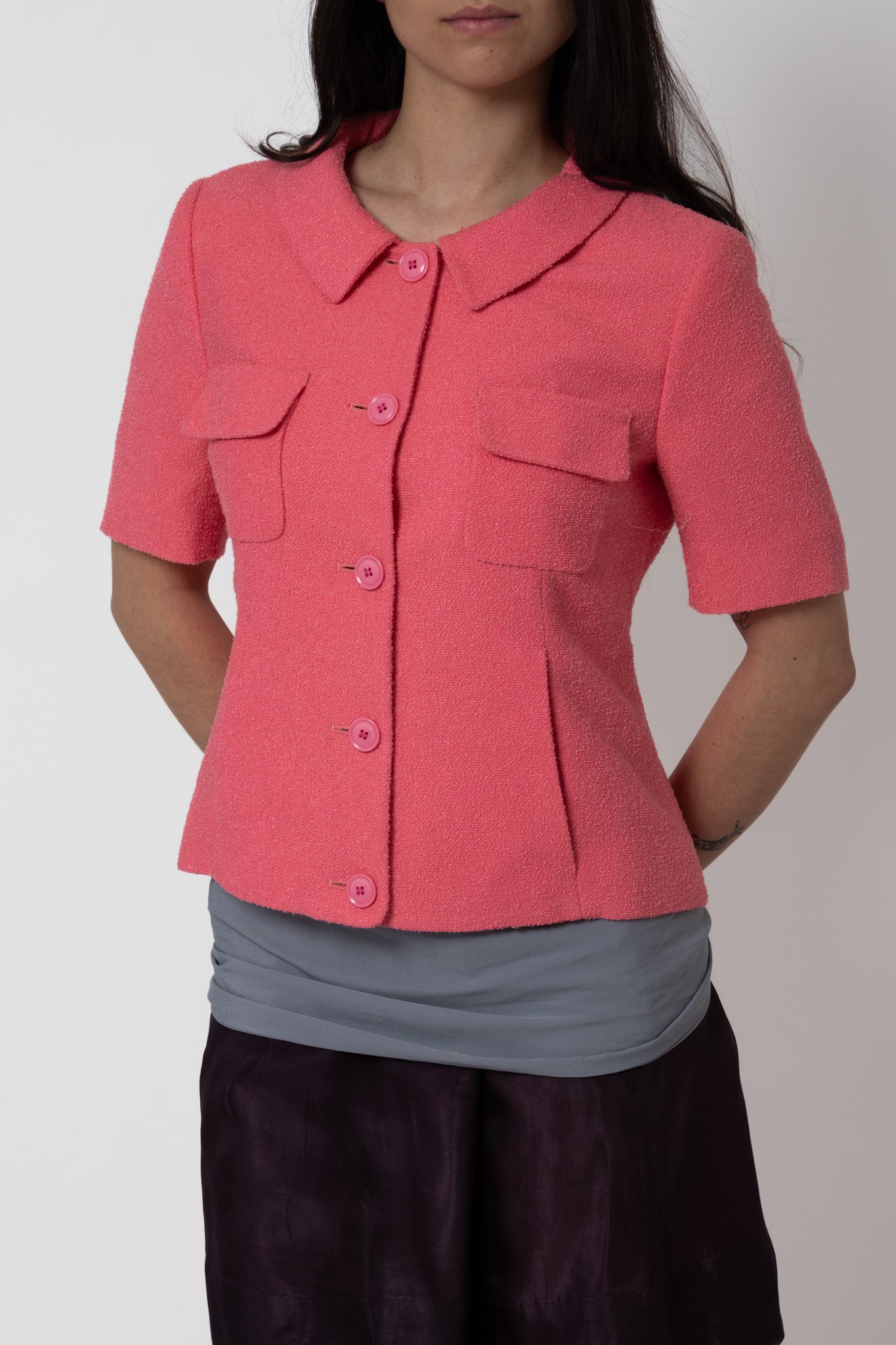 Veste corail Moschino - taille 36 - pièce unique seconde main de créateurs
