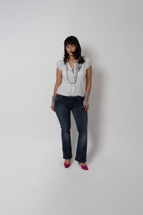 Jean Bootcut Indigo Robert Cavalli - seconde main vintage de créateurs - taille 38