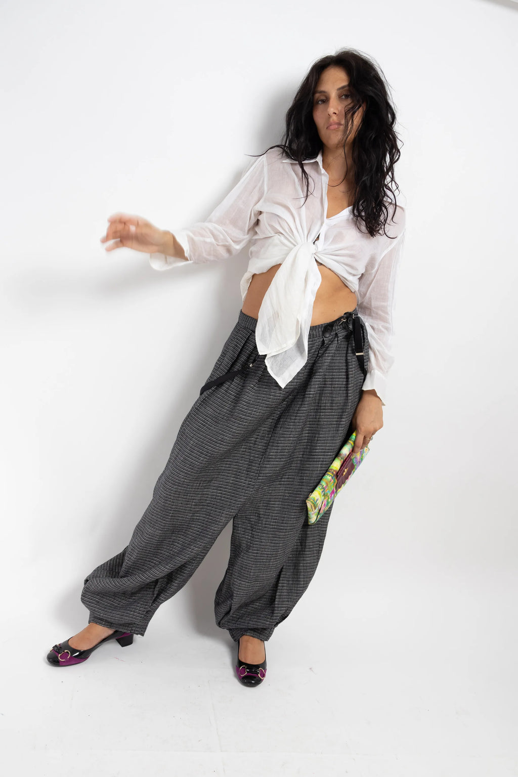 PANTALON BALLOON AVEC BRETELLES - CHANTAL THOMASS