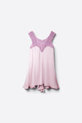 ROBE EN SATIN DE SOIE ET DENTELLE - VINTAGE