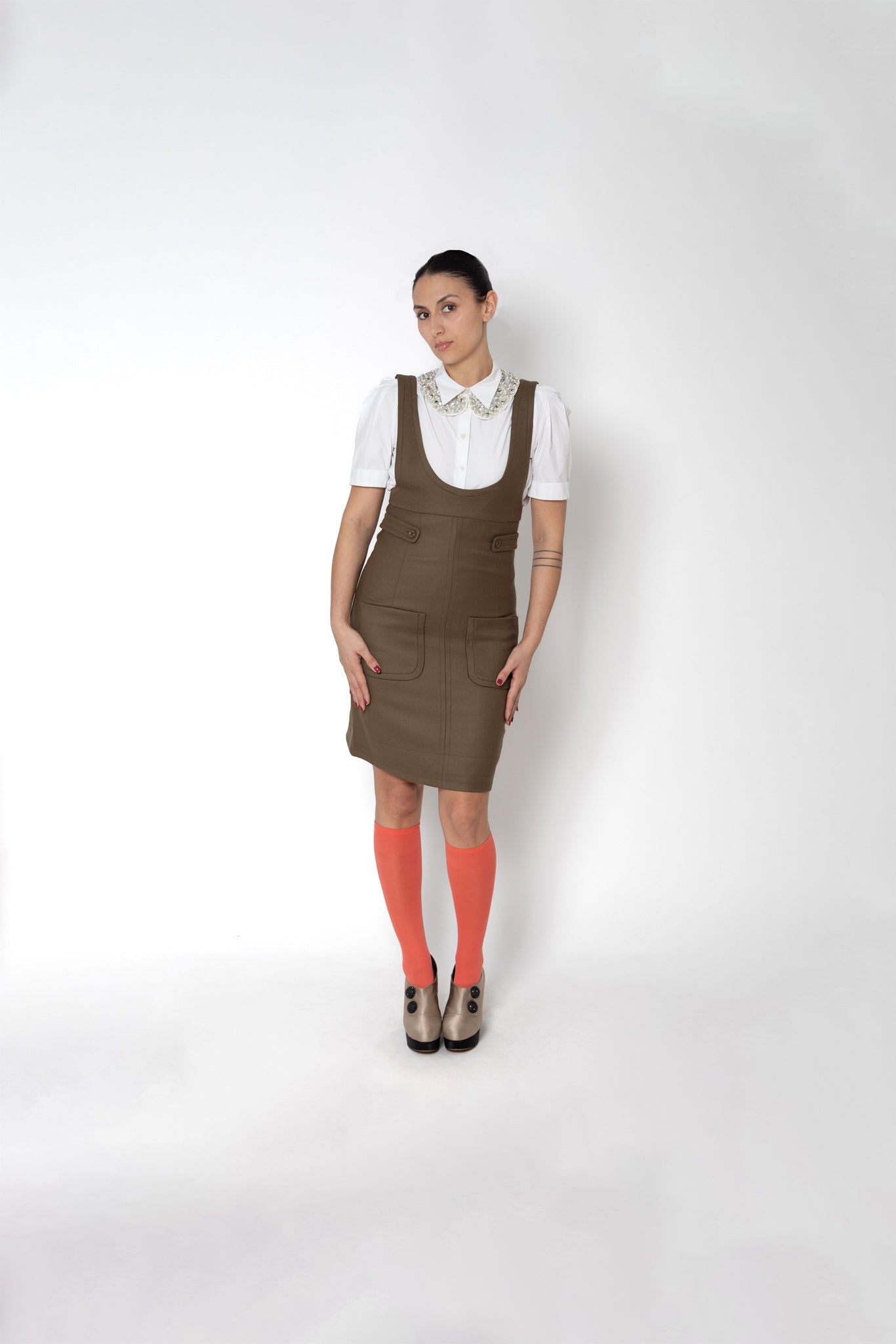 Robe chasuble See by Chloé laine taupe seconde main - taille 38