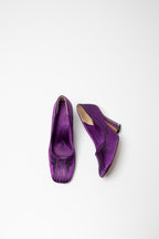 Escarpins satin violet Fendi - seconde main créateurs