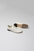 Derbies cuir blanc Repetto Zizi talon bois seconde main - pointure 38