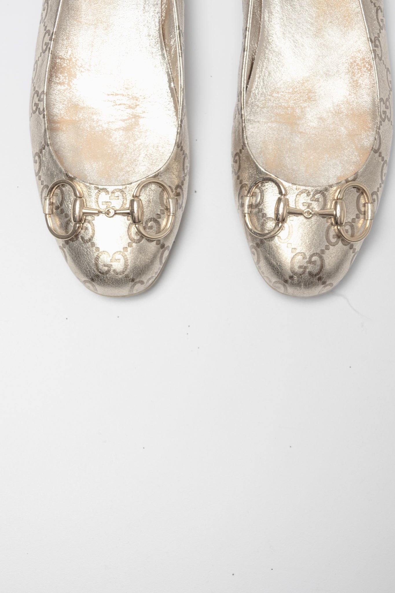 Ballerines Gucci dorées seconde main - pointure 41 - excellent état