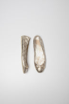 Ballerines Gucci dorées seconde main - pointure 41 - vue côté