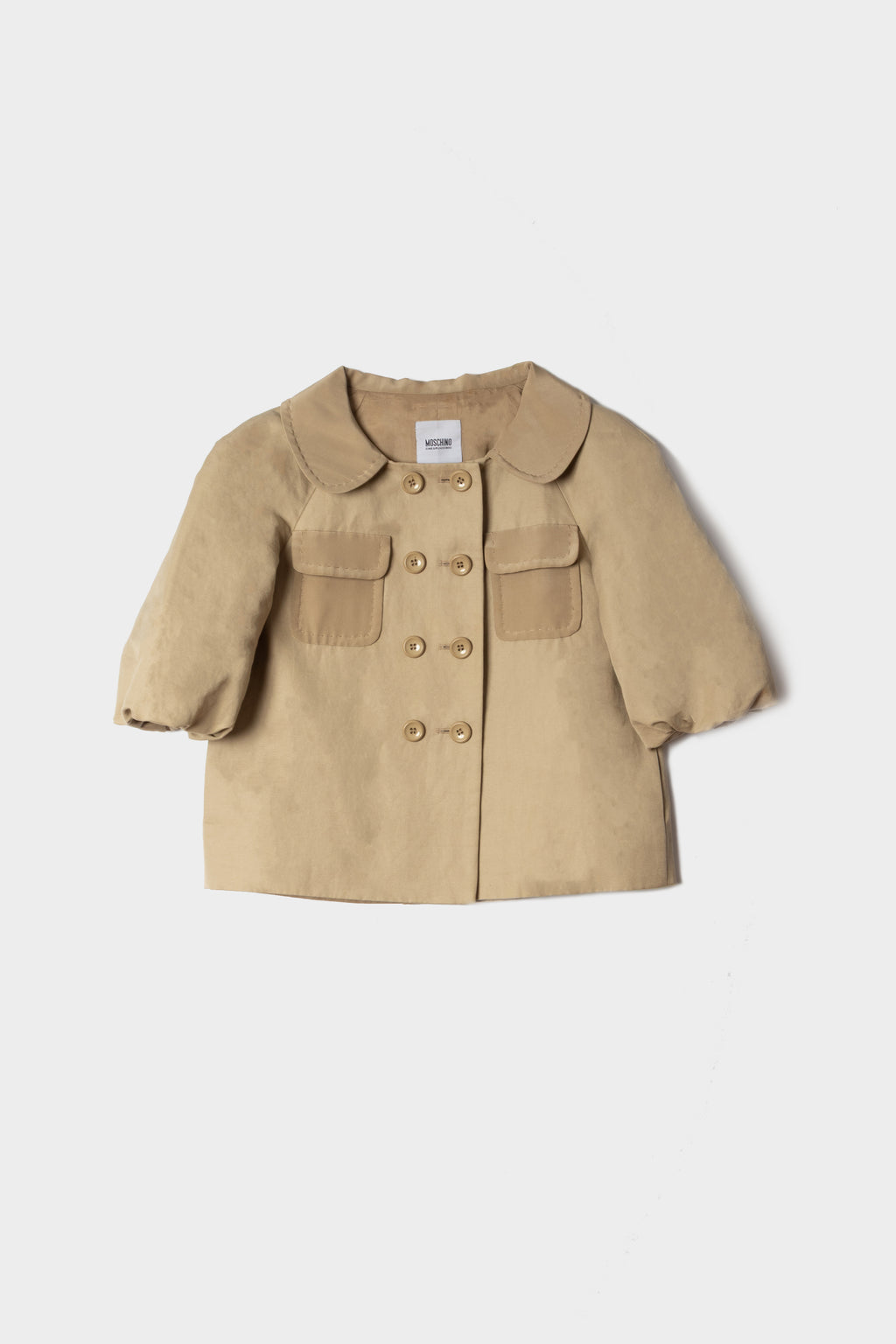 Veste Moschino col claudine beige manches bouffantes seconde main - taille 38