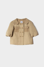 Veste Moschino col claudine beige manches bouffantes seconde main - taille 38