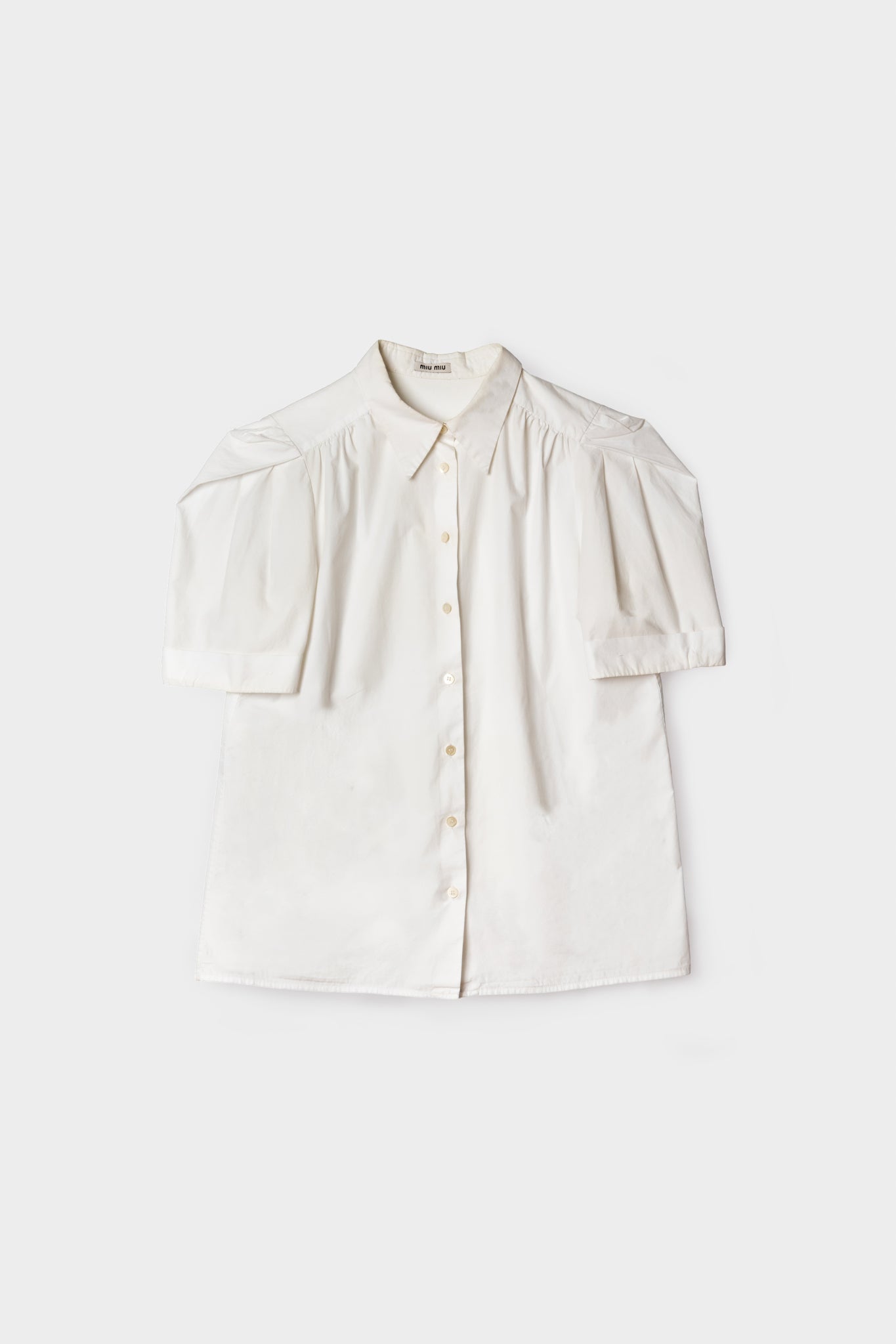 Chemise plissee structuree Miu Miu blanche seconde main - taille unique