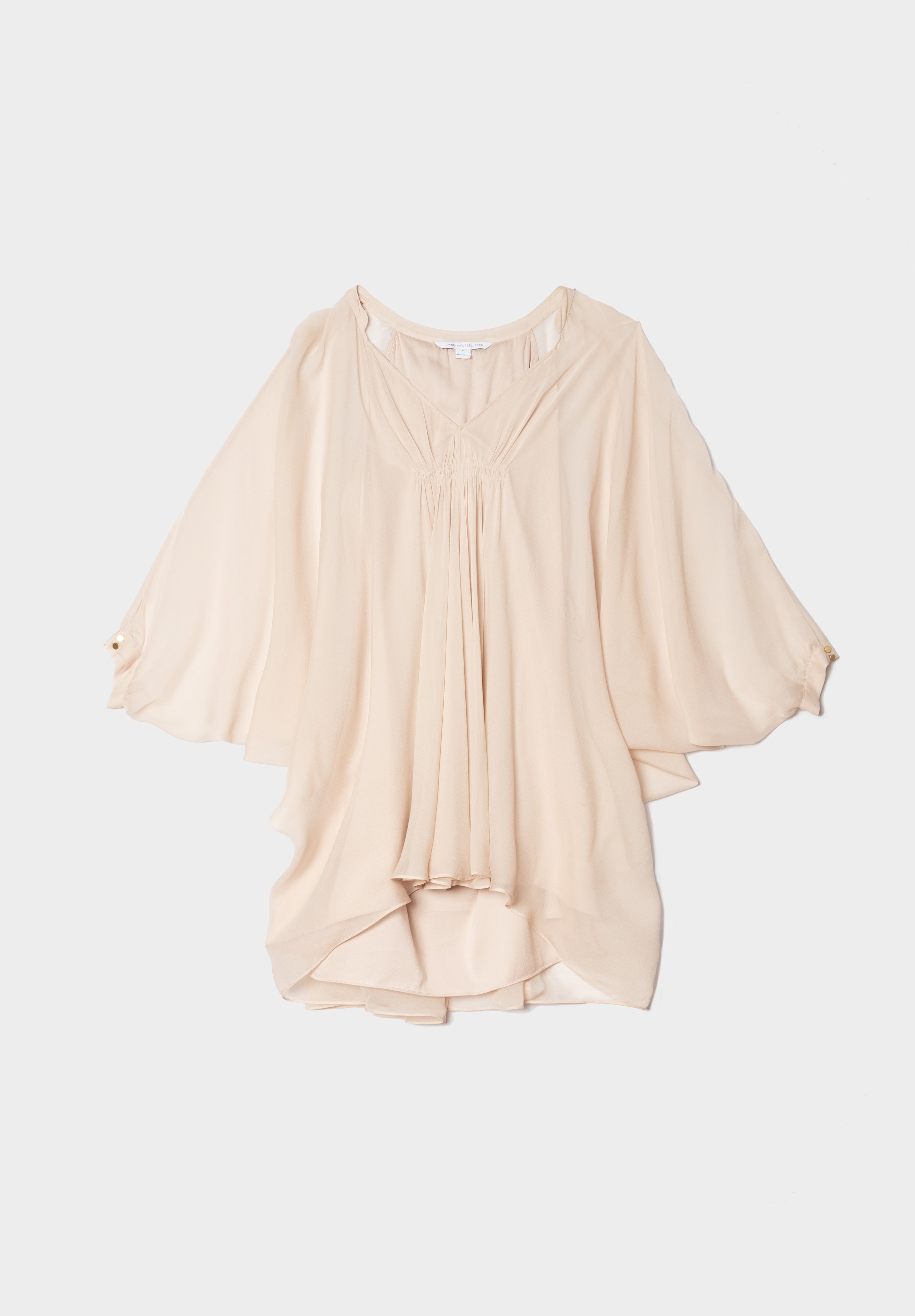 Robe tunique soie Diane Von Furstenberg drape seconde main - DVF occasion