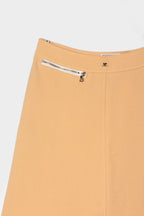 Mini-jupe Courrèges monogramme AC poche zip dorée occasion - détail
