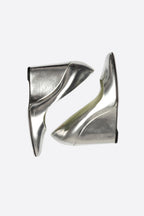 Escarpins compenses argentes Prada seconde main - luxe occasion