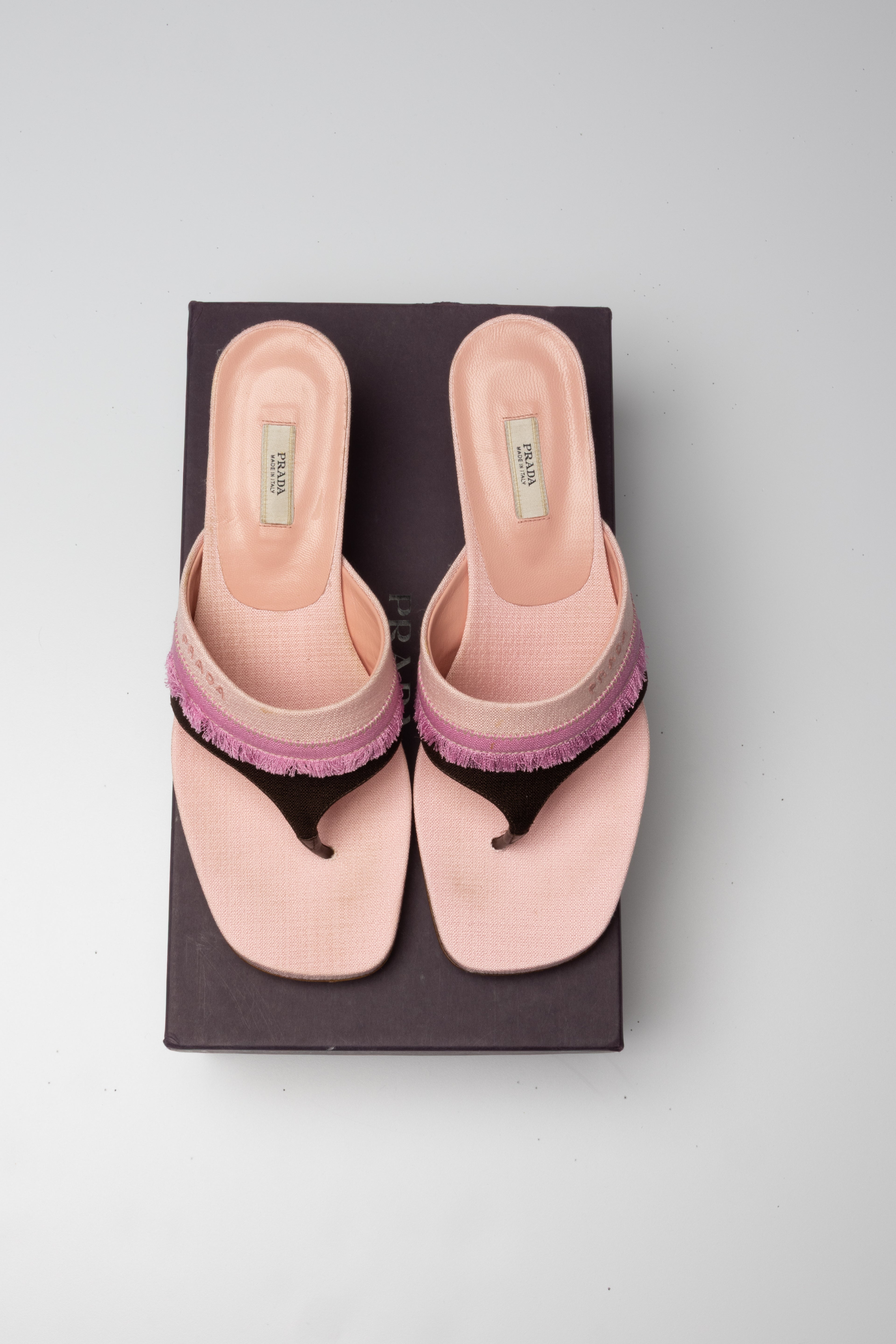 Tongs à Talon en Tissu – Prada