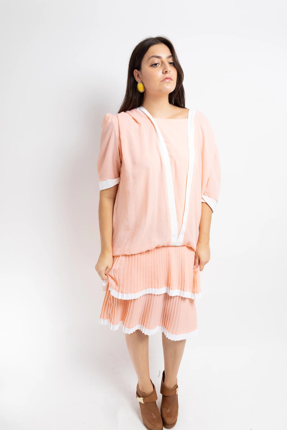 ROBE PLISSÉE TAILLE BASSE - VINTAGE