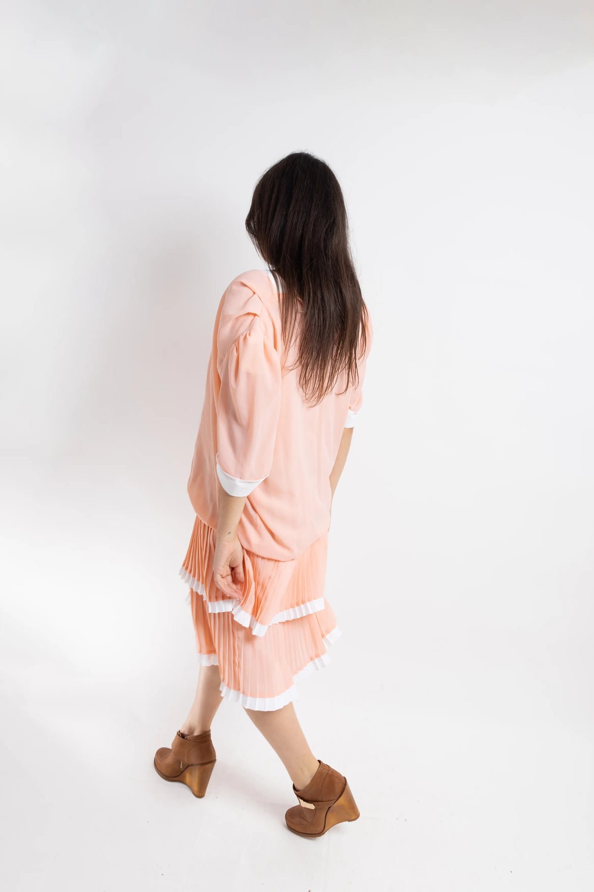 ROBE PLISSÉE TAILLE BASSE - VINTAGE