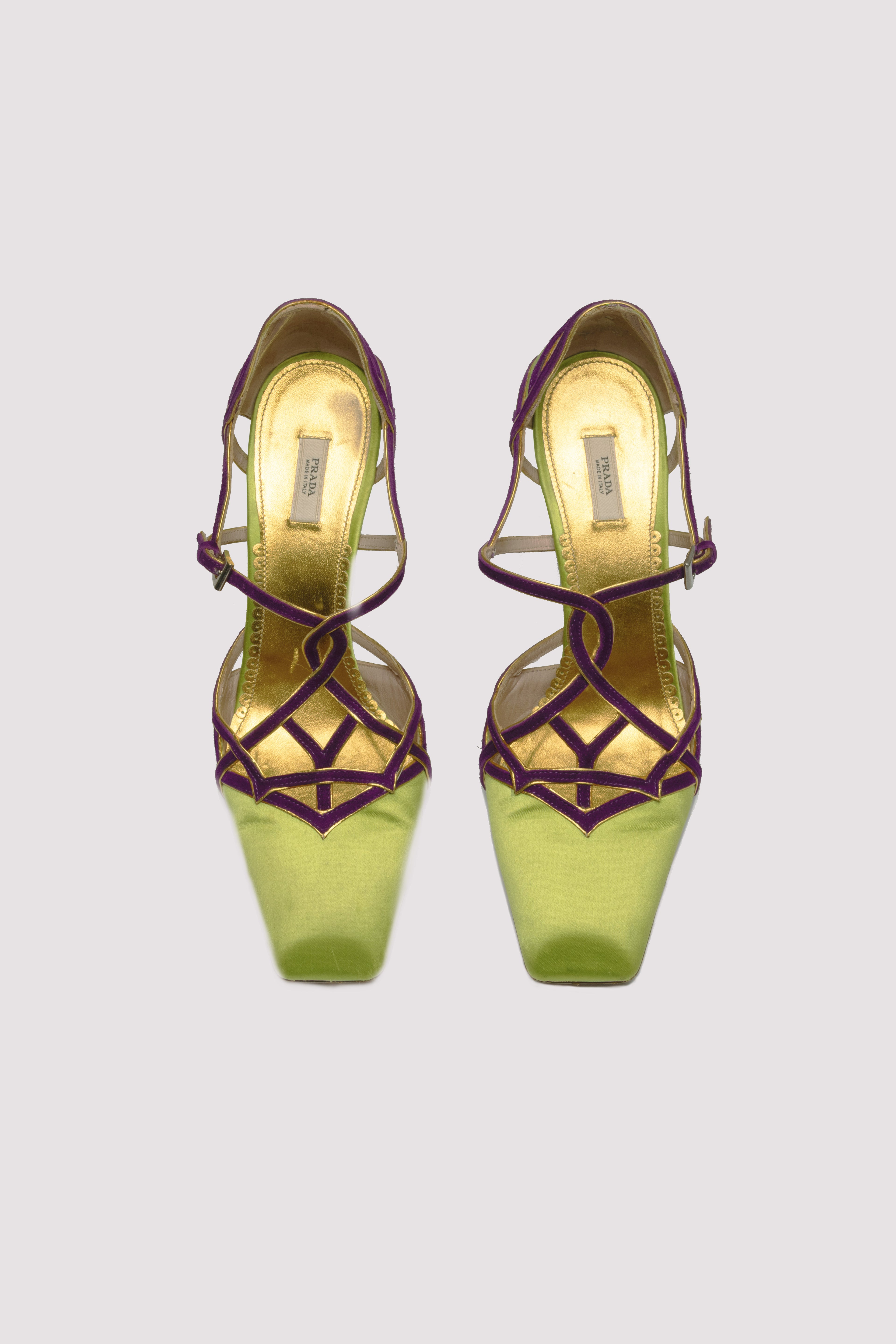 Sandales satin Prada talon seconde main - luxe occasion