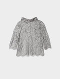 Blouse en dentelle grise Oscalito - taille 40 / taille L - seconde main pièces de créateurs - boutique mode 