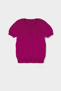 Pull cachemire manches courtes fuchsia Eric Bompard seconde main