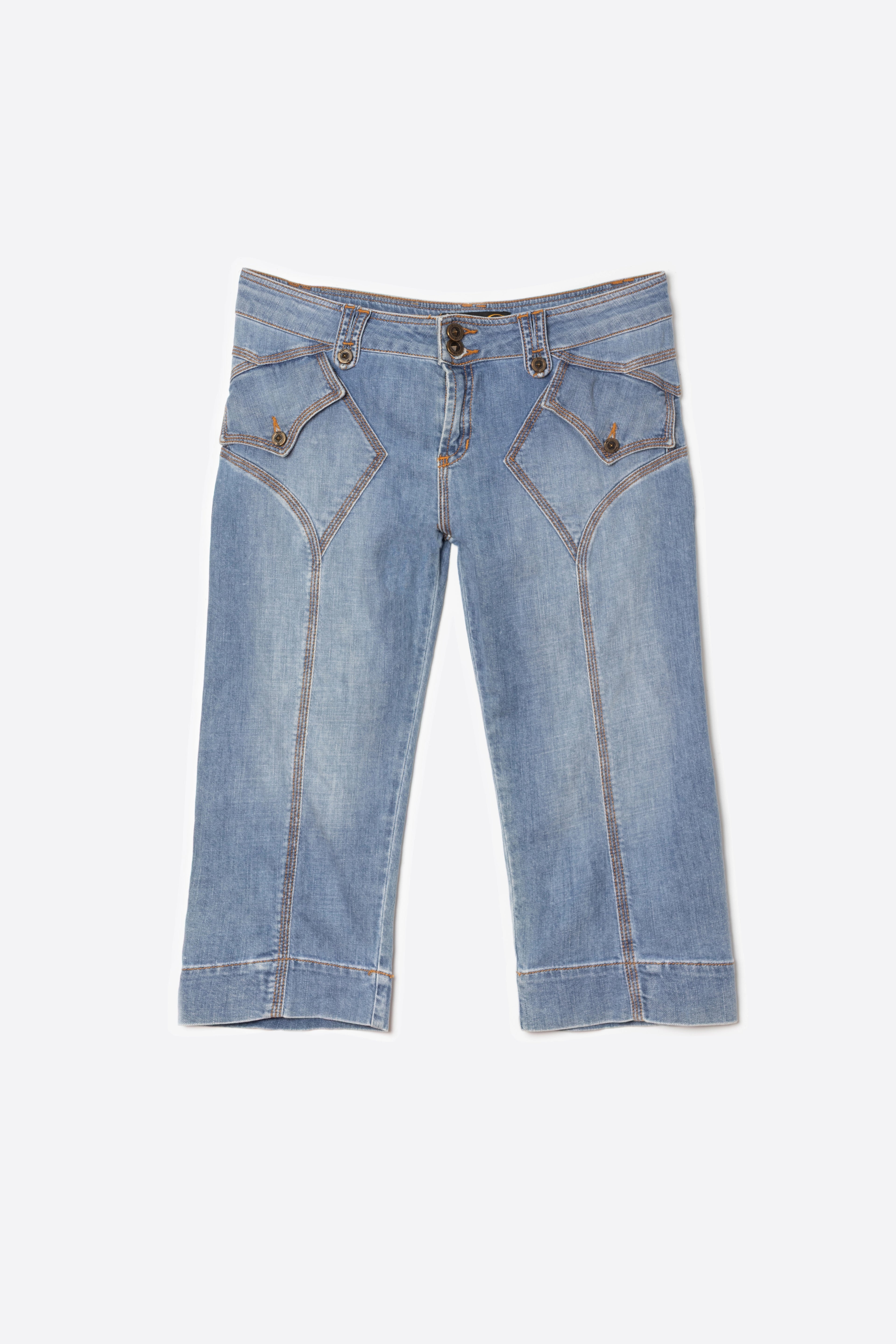 Pantacourt capri denim Just Cavalli seconde main - createur occasion