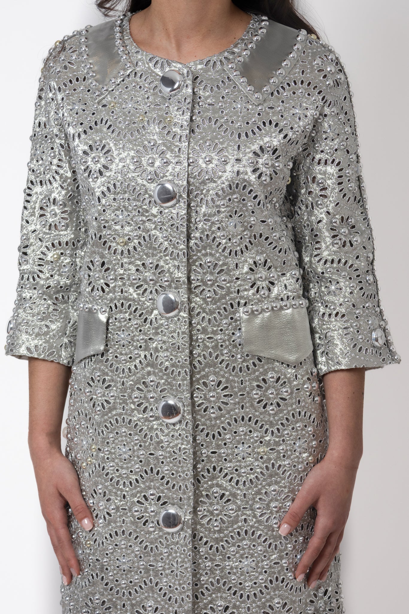 Veste argentée Marc Jacobs - seconde main luxe vintage - taille 34
