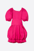 ROBE CINTRÉE MANCHES BALLONS - GUY LAROCHE