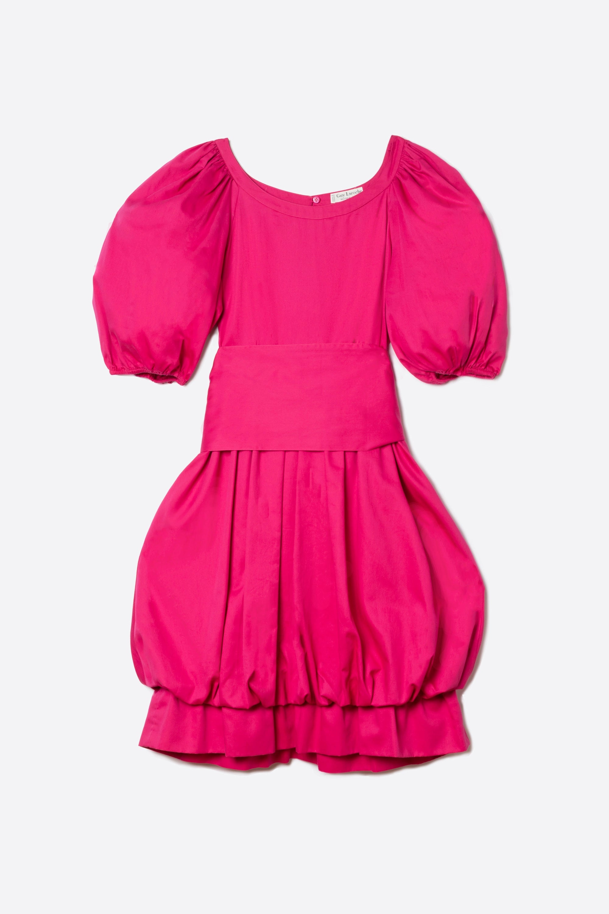 ROBE CINTRÉE MANCHES BALLONS - GUY LAROCHE