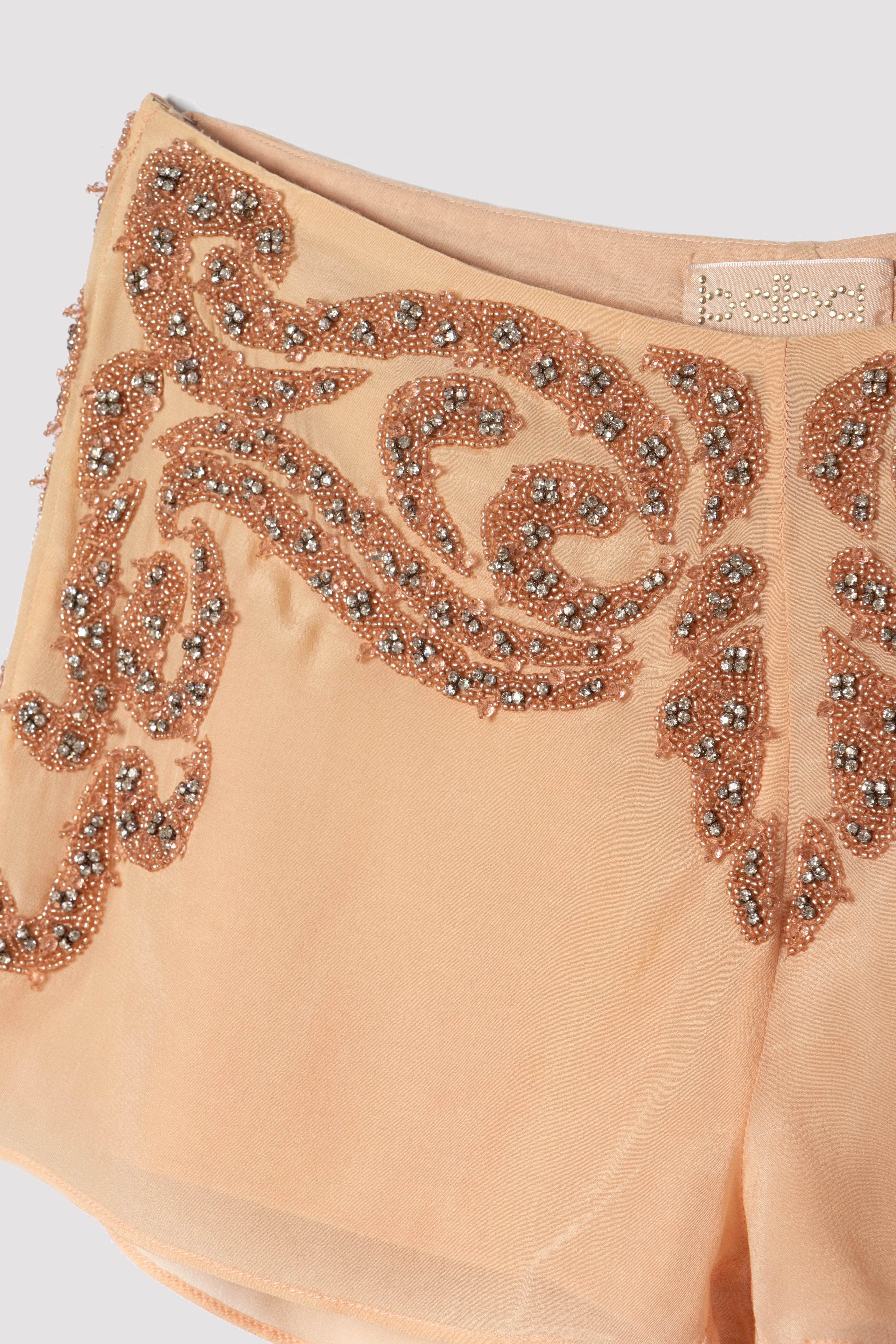 Short en Satin Brodé de Perles – BDBA
