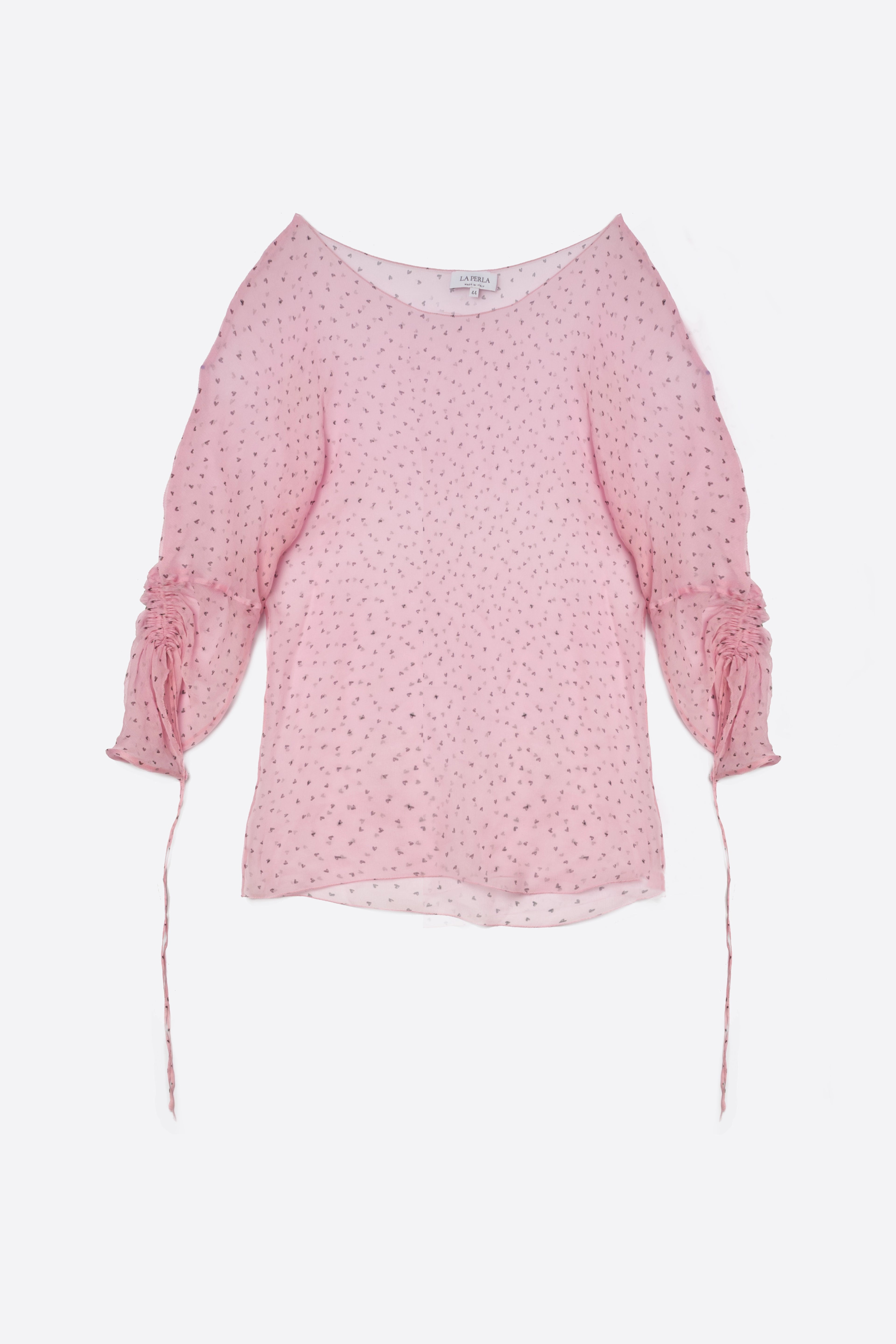 Top soie transparent La Perla seconde main - lingerie luxe occasion