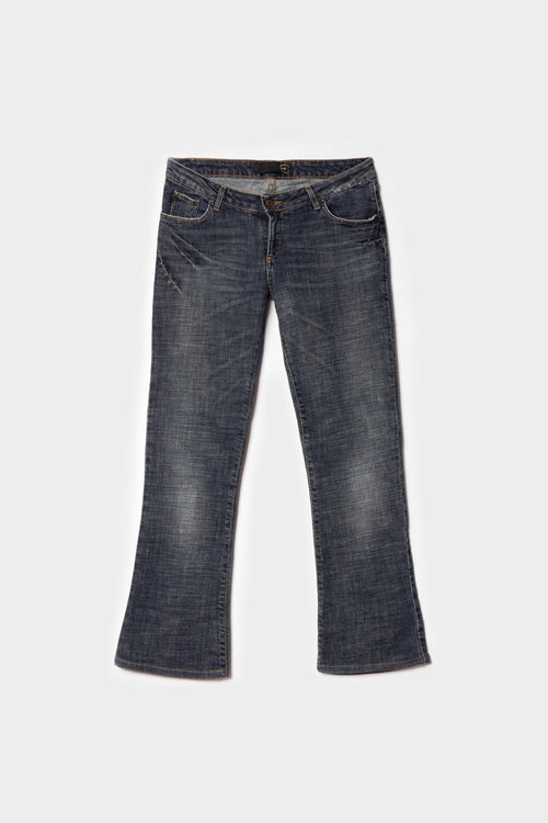 Jean Bootcut Indigo Robert Cavalli - seconde main vintage de créateurs - taille 38
