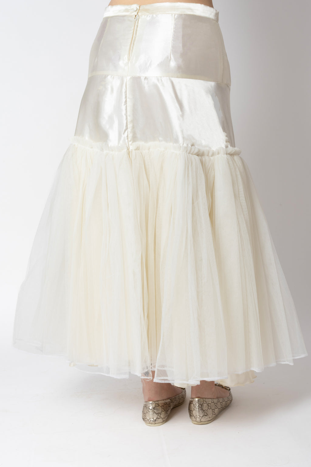 Jupon Long  en Satin & Tulle - Vintage