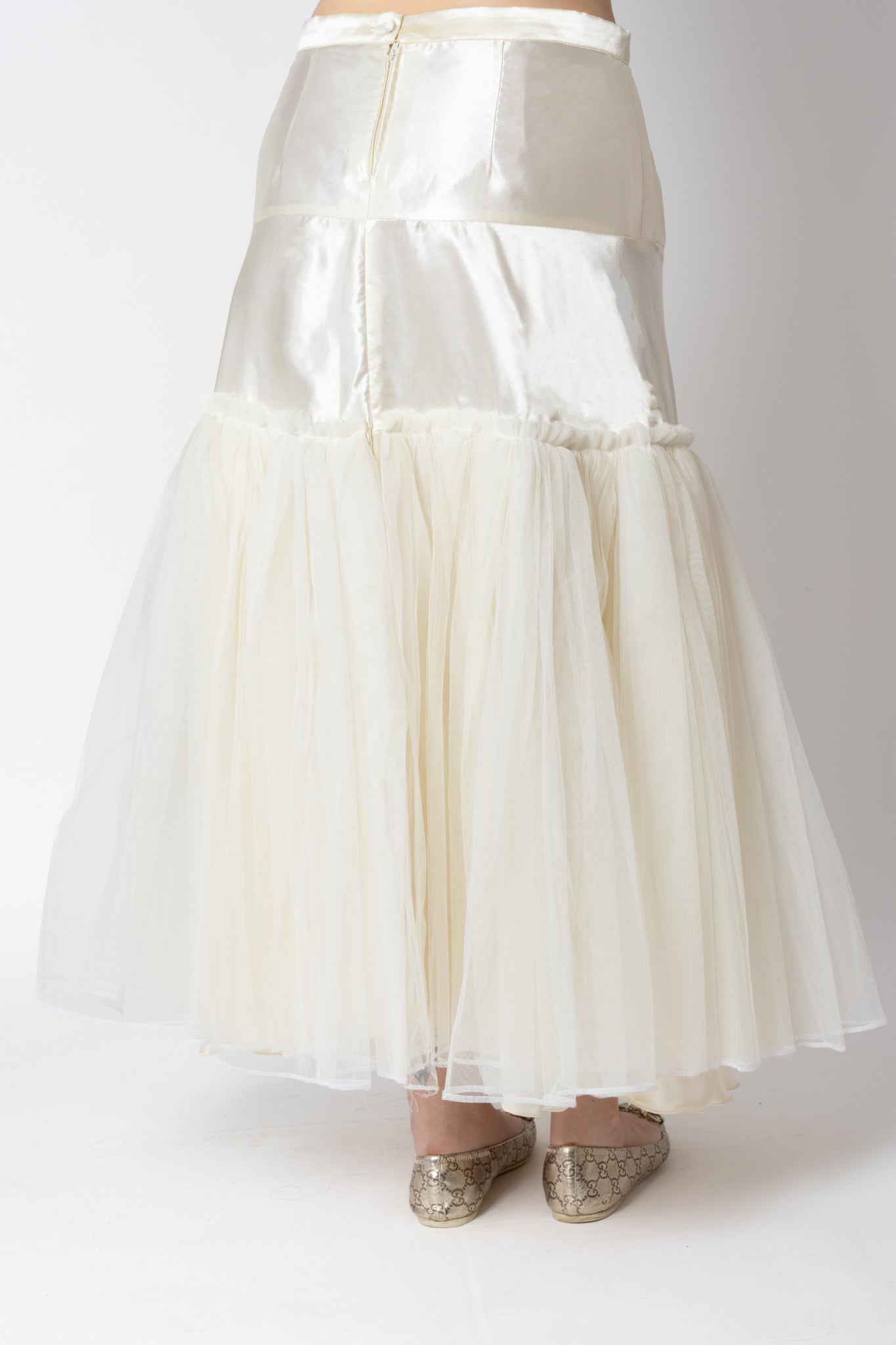 Jupon Long  en Satin & Tulle - Vintage