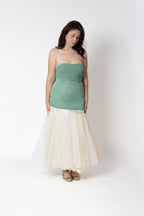 Jupon Long  en Satin & Tulle - Vintage
