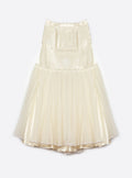 Jupon long satin tulle vintage seconde main - piece romantique occasion