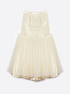 Jupon long satin tulle vintage seconde main - piece romantique occasion