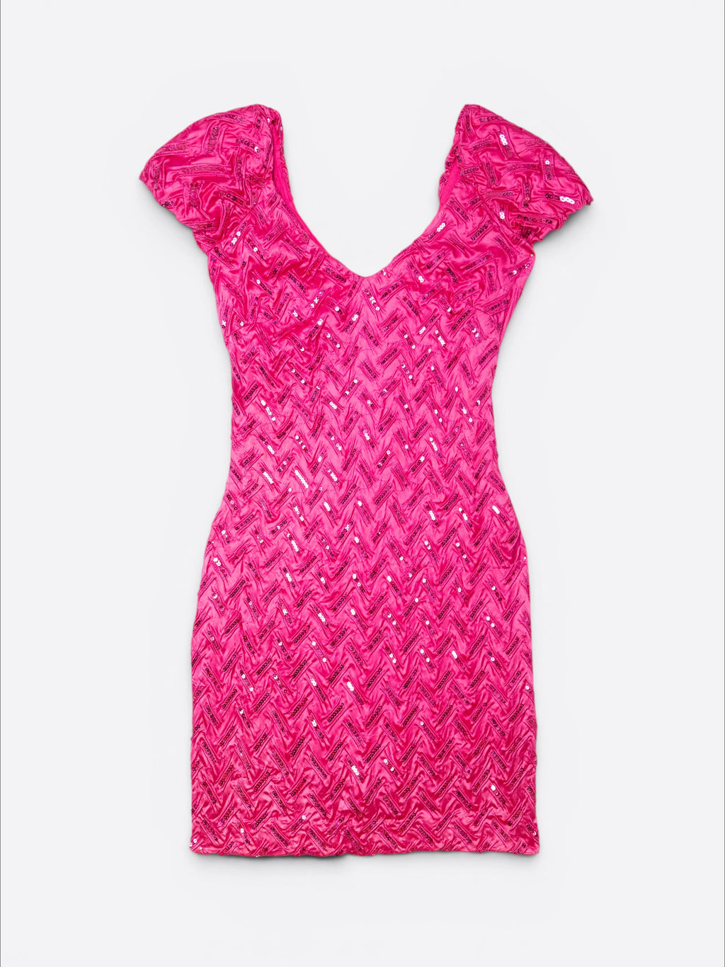 ROBE À SEQUINS & ÉPAULETTES - VINTAGE