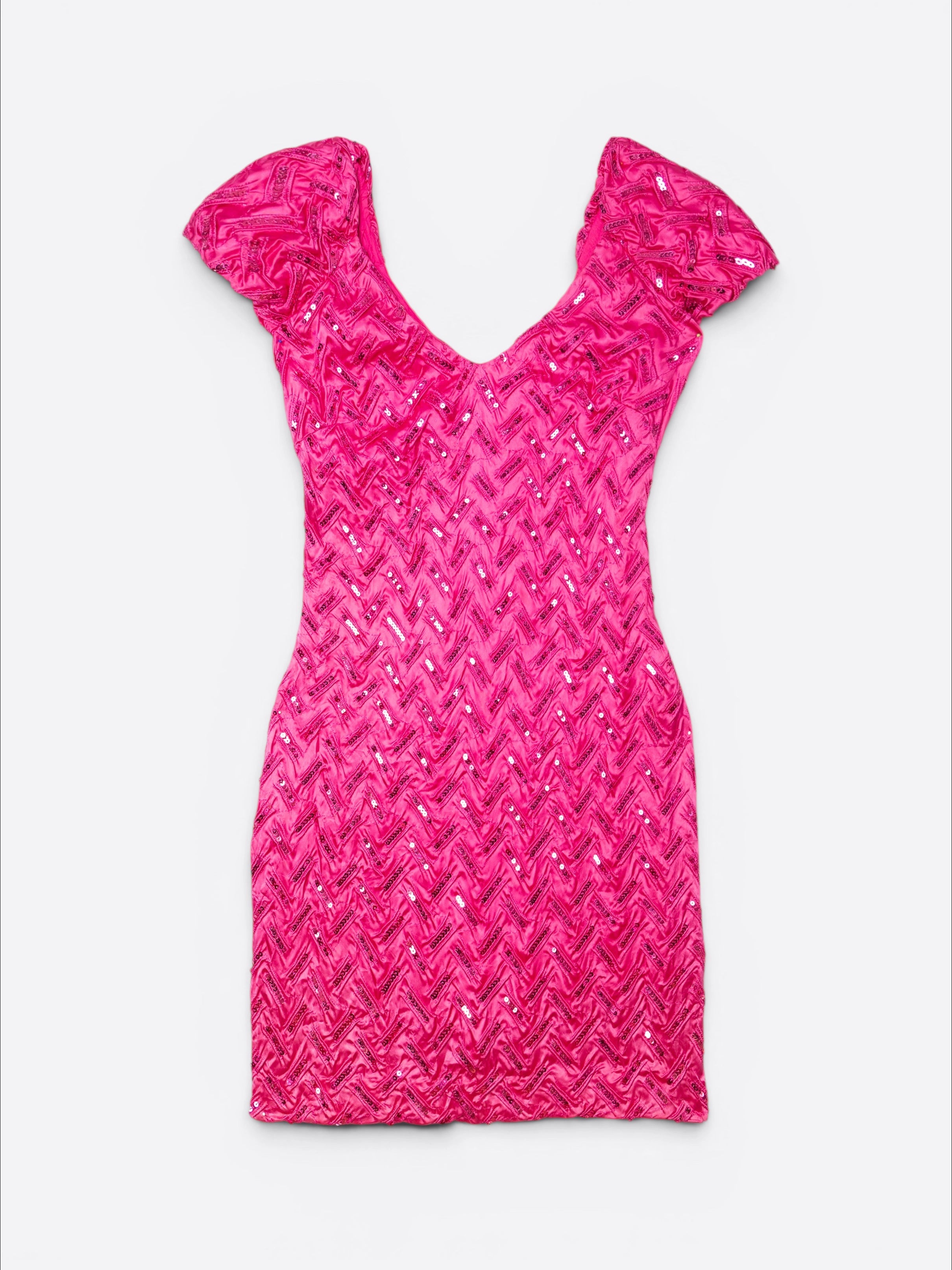 ROBE À SEQUINS & ÉPAULETTES - VINTAGE