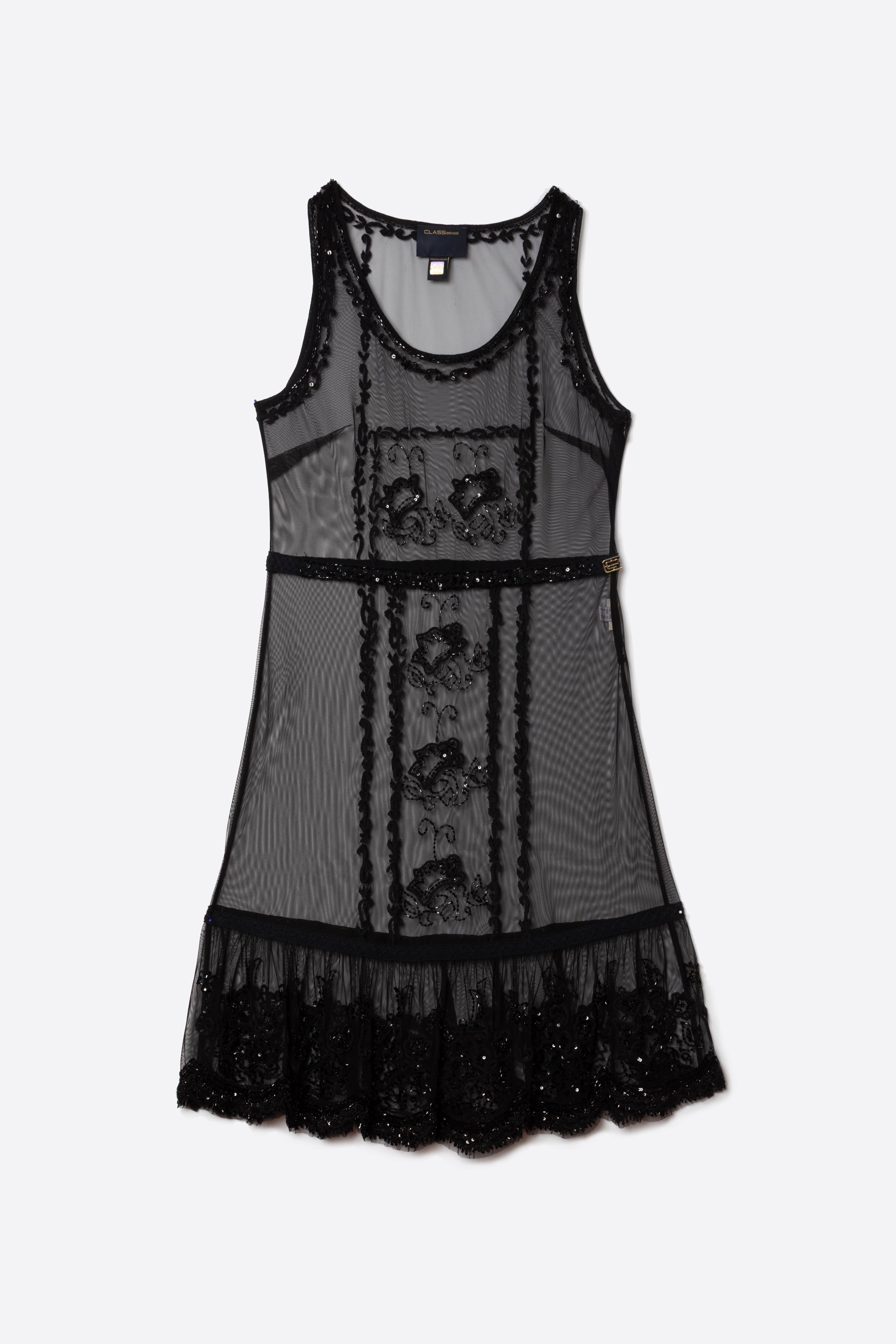 Robe transparente brodee Class Roberto Cavalli seconde main - occasion luxe