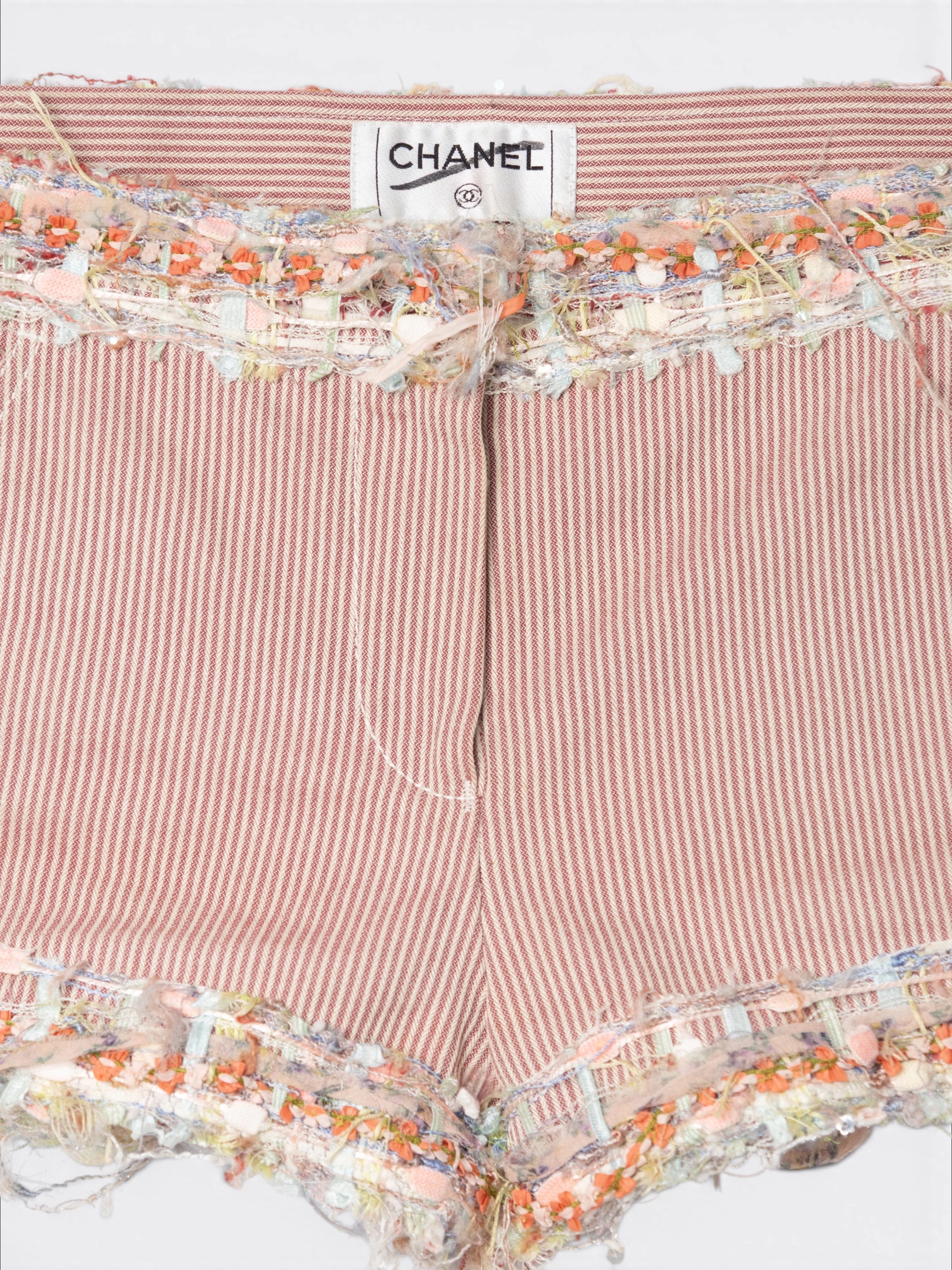 Short à rayures & tweed - Chanel