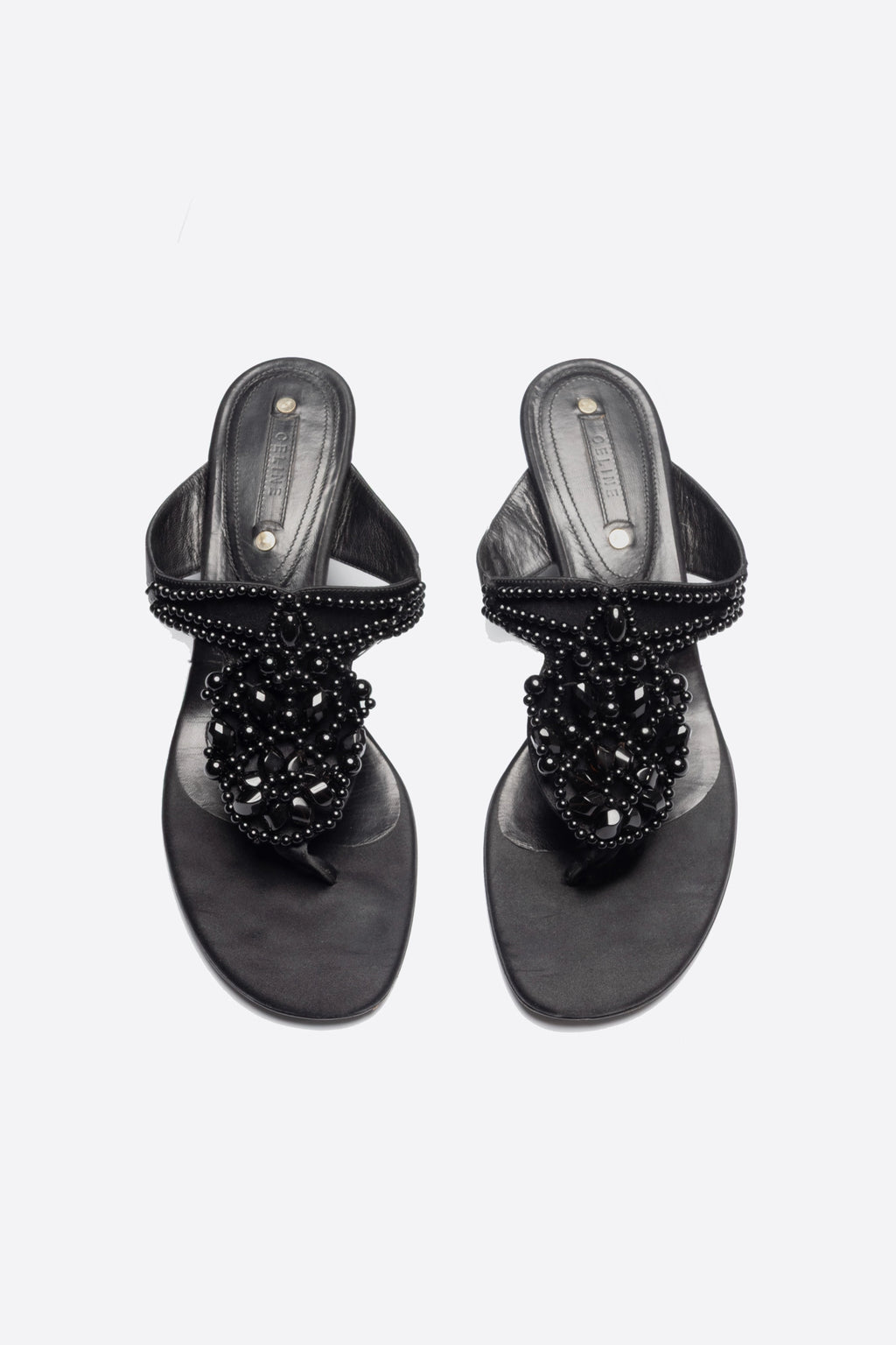 Tongs à talon avec pierres - Celine