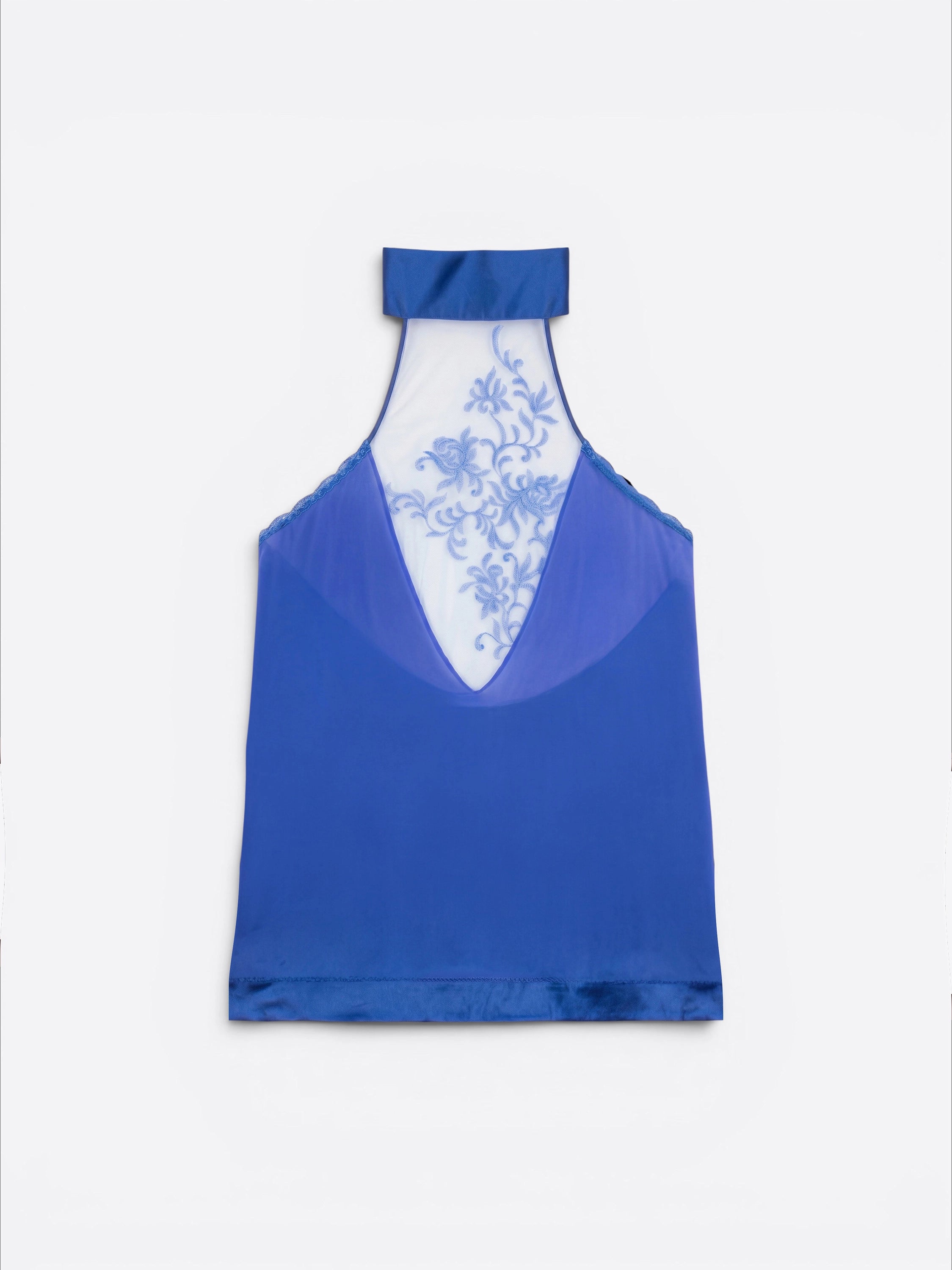 Top en satin et dentelle - La perla