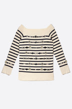 TOP EN MAILLE AVEC CABOCHONS - MARC JACOBS