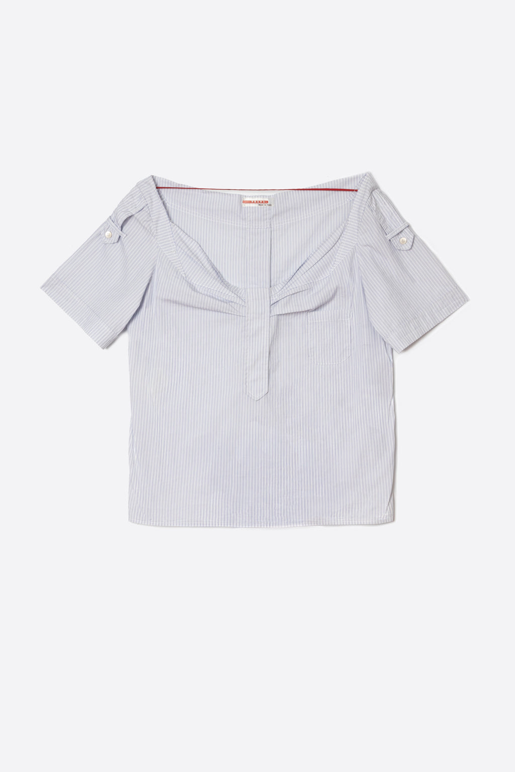 Top coton rayures Prada seconde main - luxe occasion