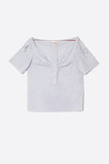 Top coton rayures Prada seconde main - luxe occasion