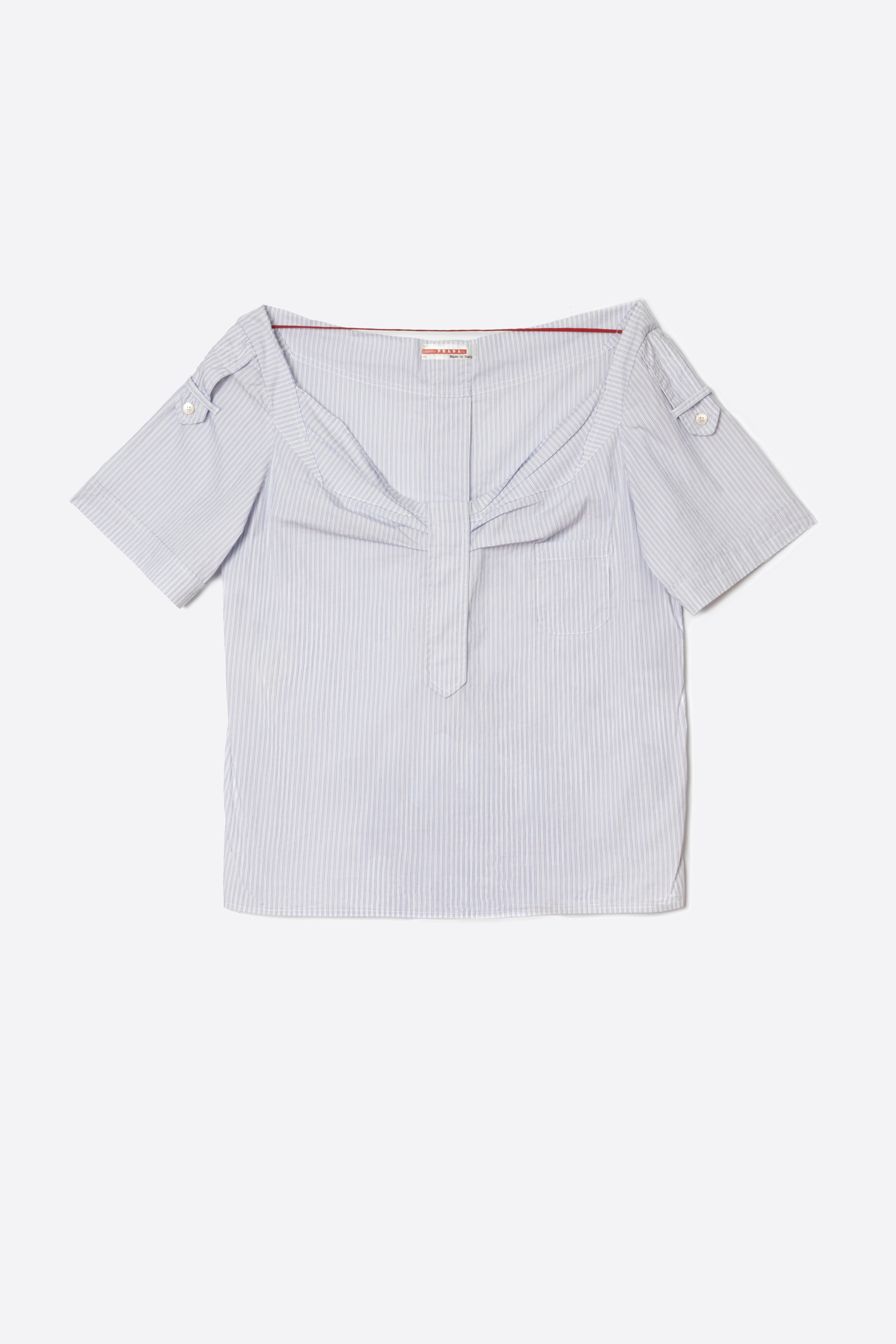 Top coton rayures Prada seconde main - luxe occasion