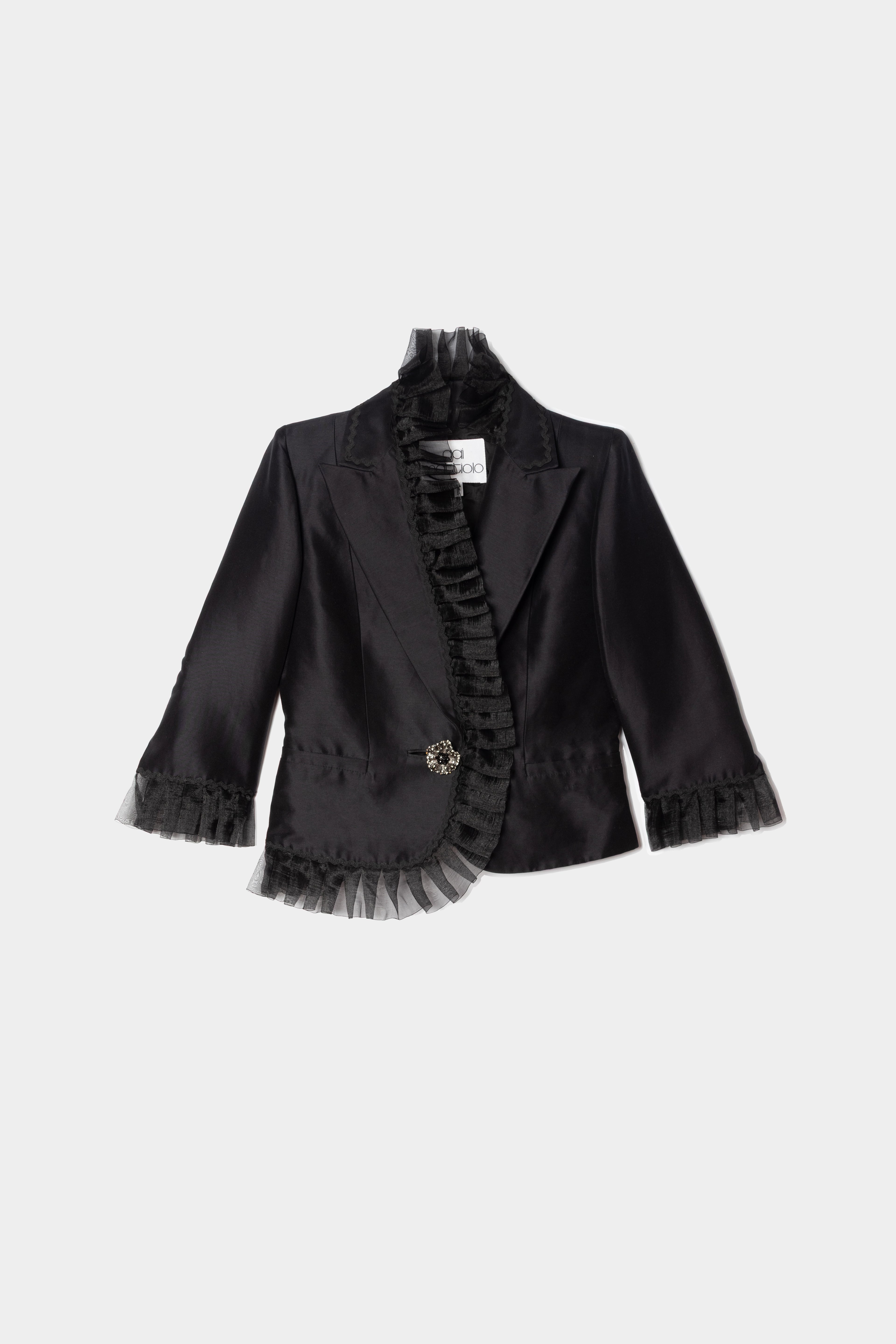 Veste satin organza Gai Mattiolo seconde main - createur italien occasion